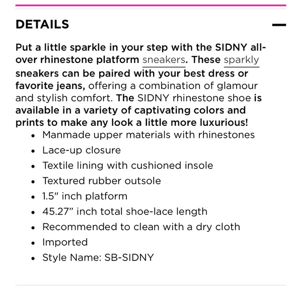 Betsey Johnson Sidney Sneaker in Rhinestone, Size 7 New in Box - Picture 4 of 8